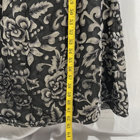 NWT $538 La Femme [ 8 ] Burnout‎ Velvet Column Gown in Black/Gunmetal - Picture 7 of 14